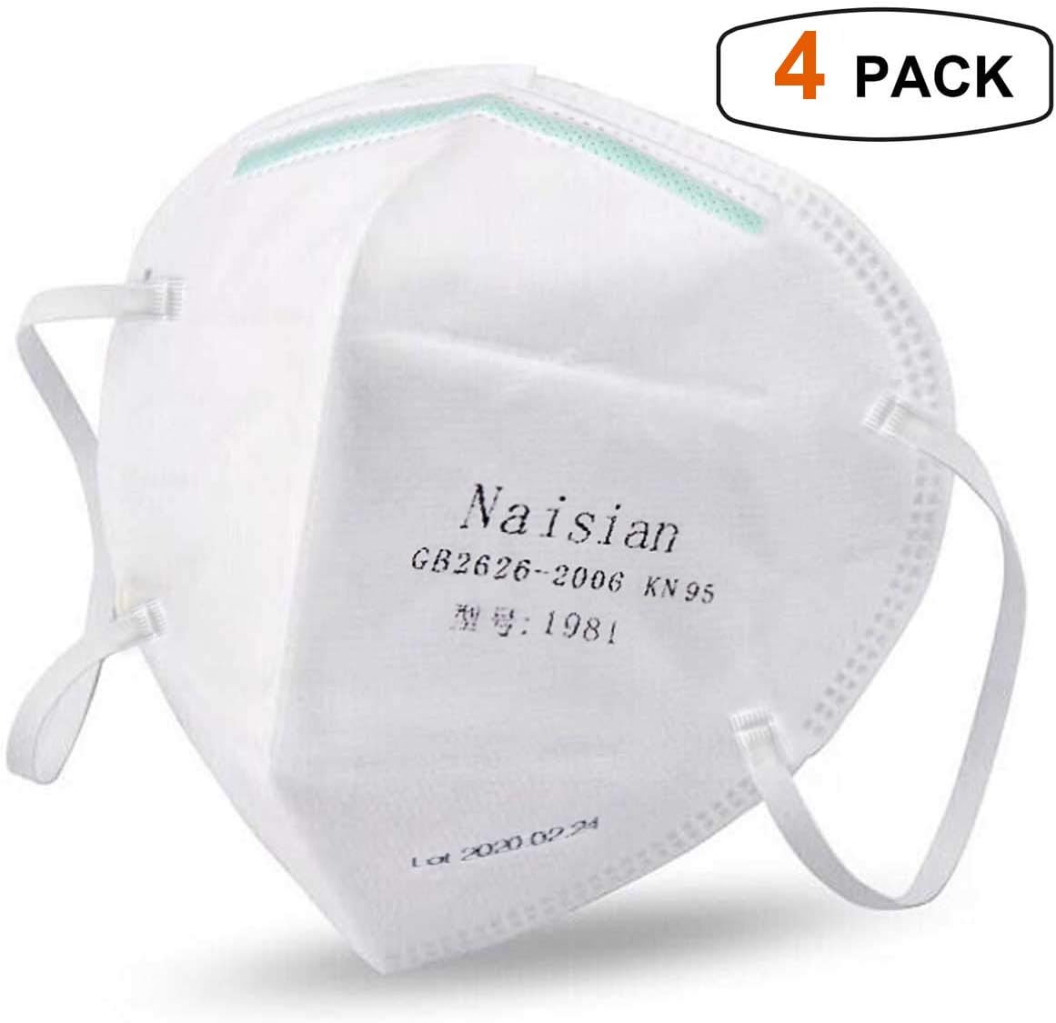 Safety ᴍᴀsᴋ,4 Pack Disposable ᴍᴀsᴋ, Anti Dust Face ᴍᴀsᴋ Ʀespirator Mouth ᴍᴀsᴋ,Ship from USA