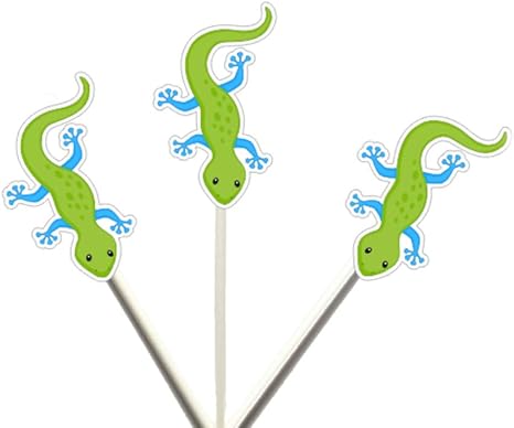 lizard cupcake toppers