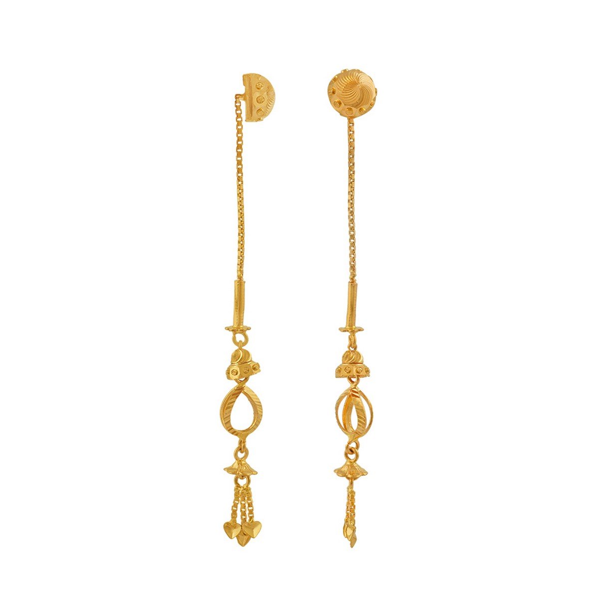 Gold Sui Dhaga Drop Earring at Rs 22500/pair | Gold Earrings in Rewari |  ID: 23197205212