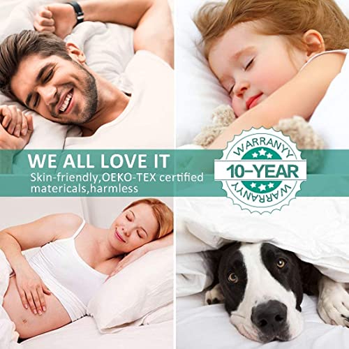 SOPAT Extra Thick Mattress Topper Twin, 400TC 100 Cotton Pillow Top