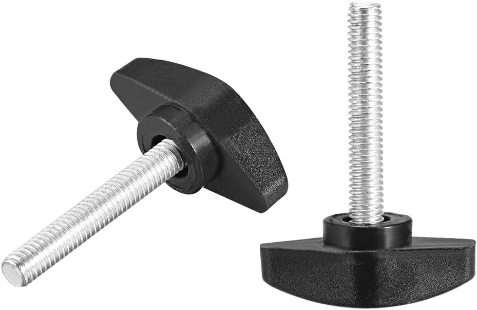uxcell Clamping Handle Screw Knobs Handle M6 x 35mm Threaded T-Shape 4pcs, Silver,White, M6x35mm , 4pcs - Image 4