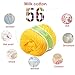 joylve Knitting Yarn Skein Baby Super Smooth Worsted Soft Natural Silk Wool Fiber Golden Yellow