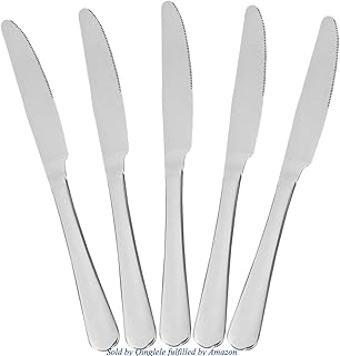 Multifunktionales Tafelmesser aus Edelstahl, 5-teilig Set, Poliertes Dessertmesser