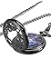 Mudder Steampunk Blue Hands Scale Mechanical Skeleton Pocket Watch