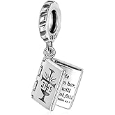 Doyafer Adjustable Bible Pendant Fit Women's Necklace Bracelet 925 Sterling Silver Charm Birthday Jewelry Gift For Friends Family