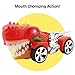 Boley Shark and Dino Chomper Race Cars - Shark Car and Dinosaur Car with Chomping Action! Battery Powered 2 Pack Bright Shark and Dino Car Toys for Boys and Kids Driving Racing Games