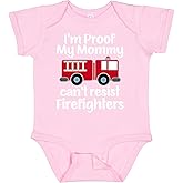 inktastic Firefighter Daddy Baby Fireman Baby Bodysuit
