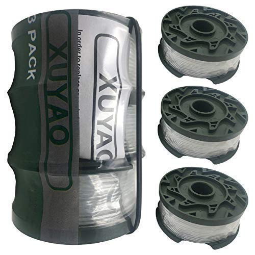XUYAO Pre-Wound String Trimmer Line, Compatible with Black and Decker Weed Eater Spool AF-100, Weed Eater String, Weed Wacker String, Trimmer Line, 30ft 0.065" Autofeed Weed Eater Spools - 3 Pack
