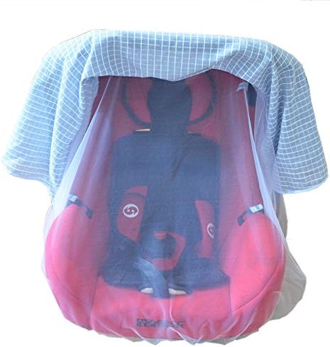 Summer Rainbow Unisex Baby Car Seat Canopy Cover with Mosquito Net (blue)