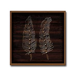 Framed Canvas Wall Art for Living Room, Bedroom Indian Tribe Totem Theme Canvas Prints for Home Decoration Ready to Hang - 16x16 inches