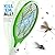 Bug Zapper Rechargeable Racket, Insect Fly Killer, Mosquito Repellent Electric Swatter, Eliminates Most Flying Pests, LED Flashlight, Unique 3-Layer Safety Mesh