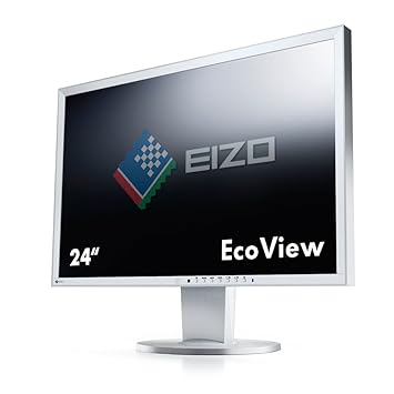 Eizo EV2416WFS3-GY 60,9 cm (24 Zoll) Monitor (DVI-D, D-Sub, DisplayPort, 5ms Reaktionszeit) grau