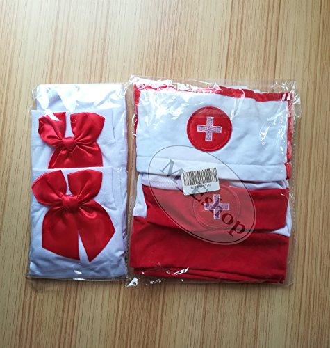 M_Eshop Sexy Maid Lingerie Nurse Outfits Lovers Schoolgirls Cosplay Erotic Bedroom Costume Teddy Set (Nurse)
