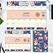 2020 Blue Floral Magnetic Refrigerator Calendar Pad by Bright Day, 16 Month 8 x 10 Inch, Flower Large Planner Office Wall