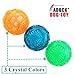 ADUCK Pet Puppy Dog Squeaky Fetch Ball Toys [Meteorites Bouncy Series] Bite Resistant Squeeze Chew Toy for Aggressive Chewers [Non-Toxic Soft Rubber], Cute Crystal Blue Ball Design - 3.15 Inches