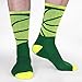Basketball Sock by ChalkTalk SPORTS| Athletic Mid Calf Woven Socks | Basketball Wrap | Green and Neon Yellow, One Size