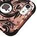 for iPhone 7/8 Case, Kaleidio [TUFF] Rugged Shockproof Hybrid 3-Piece Dual Layer Protective Armor Cover for Apple iPhone 8/7 [Includes a Overbrawn Prying Tool] [Rose Gold Paisley Design]