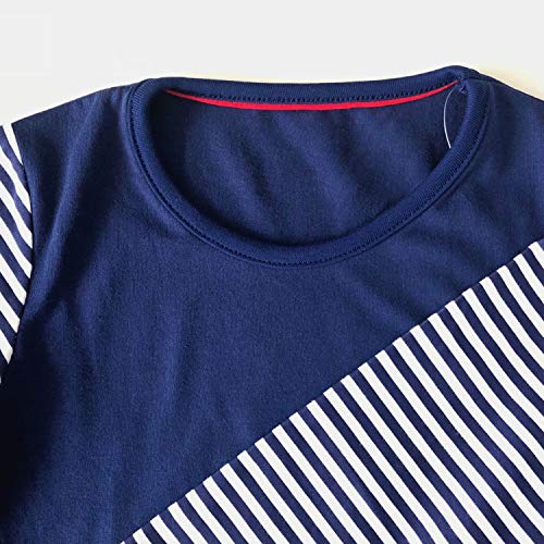 [- VIKITA Little Girls Printed Stripe Long Sleeve Spring Autumn Casual Cotton Dress  -]