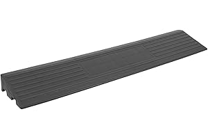KOCKSHION Driveway Edge Guard Ramp 2.5/3cm Grey Plastic Corner Ramp Curb Strip for Car Wash Garage Floor