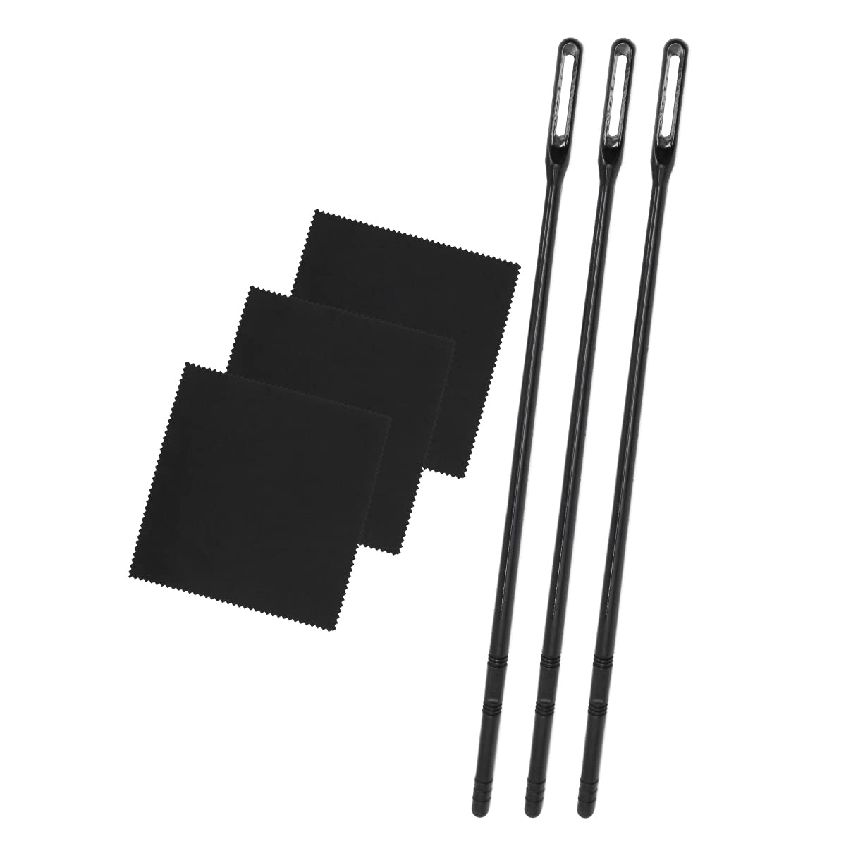 Tiardey Flute Cleaning Kit Flute Cleaner 3x Flute Cleaning Rod with 3 x Flute Cleaning Cloth for Flute Cleaning Polishing
