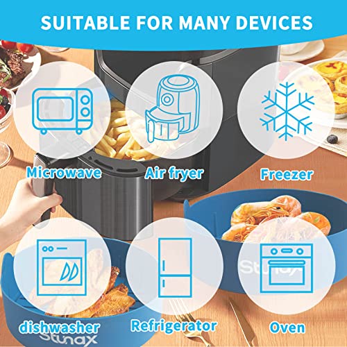 Stunax Air Fryer Silicone liner pot, Air Fryer Liner Reusable (5.3 QT