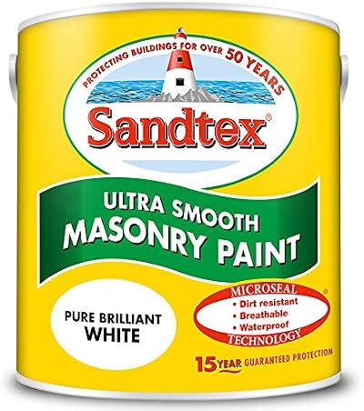 Sandtex Ultra Smooth Masonry Brilliant White 2.5 L Exterior Paint