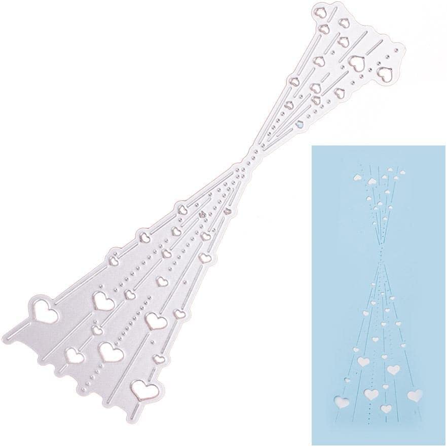 Love Heart/Star Bubble Spotty Line Cutting Dies for Card Making，Cutting Dies Cut Stencils for DIY Scrapbooking Photo Album Decorative Embossing Paper Dies for Card Making Templated