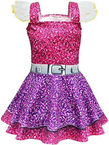 Girls Ballet Design Ballerina Style Printed Halloween Dress Cosplay Party Christmas Costumes Doll Surprise
