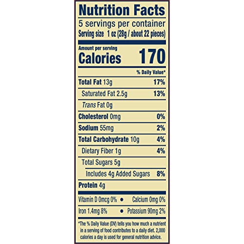 PLANTERS CASHEWS CINNAMON & BROWN SUGAR, PARTY SNACKS, 5 OZ BAG
