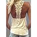 Orangesky Women Summer Vest Top Sleeveless Blouse Casual Tank Tops T-Shirt Lace (L, White)