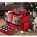 Super Rigid 2-in-1 Christmas Bauble Storage Box & Xmas Decoration Container - Easy Access Removable Trays, Keeps 73 Baubles & Ornament - Adjustable Extent Area for Figurines and Pockets for Decoration