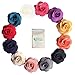 Gellwhu 12pcs Men's Lapel Flower Handmade Boutonniere Pin for Suit