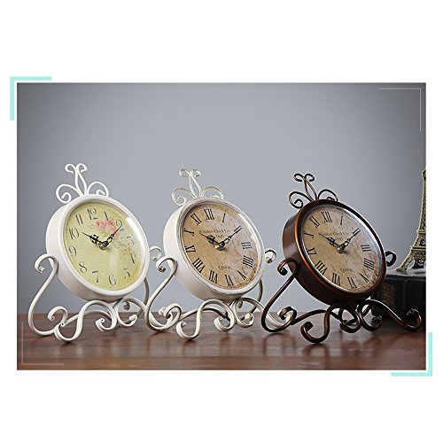 Mode Home Bronze Vintage Iron Desk Clock Decorative Kitchen Table Clock Factory Direct