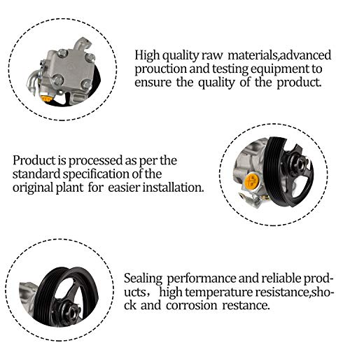 image for RANSOTO Power Steering Pump with Pulley For Buick Enclave Chevy Traver