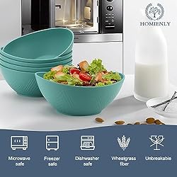 Homienly Salad Bowls 6PC Wheat Straw Bowls - 65oz