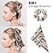 Cubaco 4 Pcs Hair Scarf Hair Scrunchies Bowknot Chiffon Floral Scrunchie Hair Ties 2 in 1 Vintage Elastic Hair Bands Ponytail Holder Scrunchy Ties Accessories for Women
