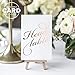 Bliss Collections Table Numbers, Rose Gold Foil, Double-Sided Cards Plus Head Table Card for Your Wedding, Reception, Anniversary, Birthday Party or Celebration, 4