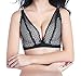 Orilife Women Lace VS Push up Nursing Bra with Fron Button, Black-S