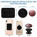 pop-tech Metal Plate for Magnet Mount, 6 Pack MagicPlate with 3M Adhesive Replacement for Magnetic Car Phone Mount Holder Cradle-Less, Rectangle and Round - Small Plates for Socket Mount