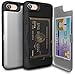 iPhone 7 Case, TORU [CX PRO][Gray] Protective Hidden Wallet Case with [Card Holder][ID Slot][Mirror] for Apple iPhone 7 - Silver