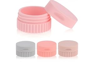 WzenclaveTravel Size Containers, Silicone Travel Jars for Creams Lotions Containers with Lids Leak Proof Small Travel Contain