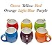Premium Ceramic Set of 6, Colorful Meal Stoneware (6, Mugs)