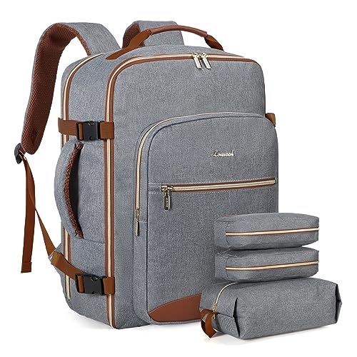 LOVEVOOK Handgepäck Rucksack, 40L Groß Reiserucksack Damen Flugzeug Koffer