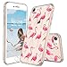 MOSNOVO Compatible for iPhone SE 2022 Case/iPhone SE 3 Case 2022 / iPhone SE 2020 Case/iPhone 8 Case/iPhone 7 Case, Flamingo Design for Women Girl with Shockproof TPU Bumper Back Clear Cover