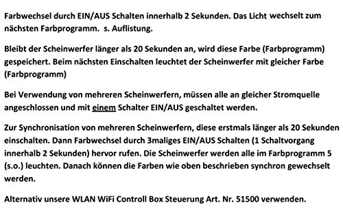 LED Pool Scheinwerfer 12V AC/DC 23W RGB multicolor Gehäuse Edelstahl Ospa/Wibre Ersatz (51479) – Bild 6