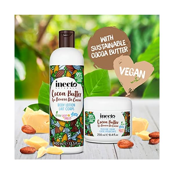 Inecto Naturals Cocoa Butter Skin Care Bundle, Body Lotion 400ml, Body Oil 200ml, Hand & Nail Cream 75ml & Luxury…