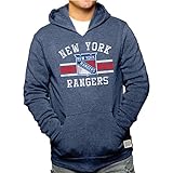 New York Rangers Adult Vintage Tri Bar Hoody - Navy ,