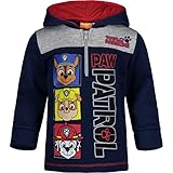 Paw Patrol Boys' Fleece Hoodie Pullover Sweatshirt with Zipper, Navy