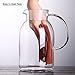 75 Ounces Large Heat Resistant Glass Beverage Pitcher with Stainless Steel Lid, Borosilicate Water Carafe with Spout and Handle, Perfect for Homemade Juice and Iced Tea