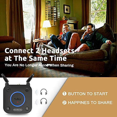 4 Upgraded+Bluetooth+Transmitter+Wireless+Headphone